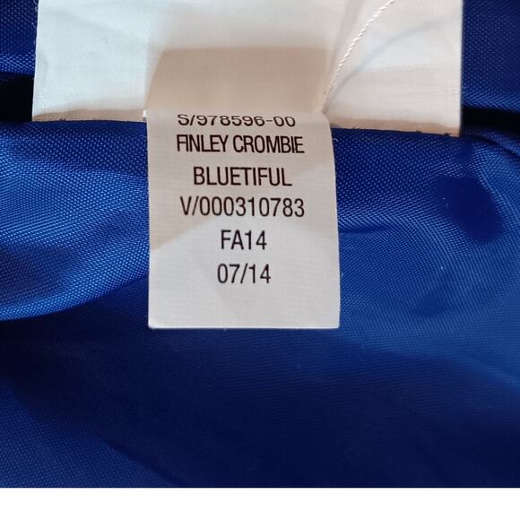 Old Navy Finley Crombie Coat L Bluetiful One Button Collar - Picture 8 of 16